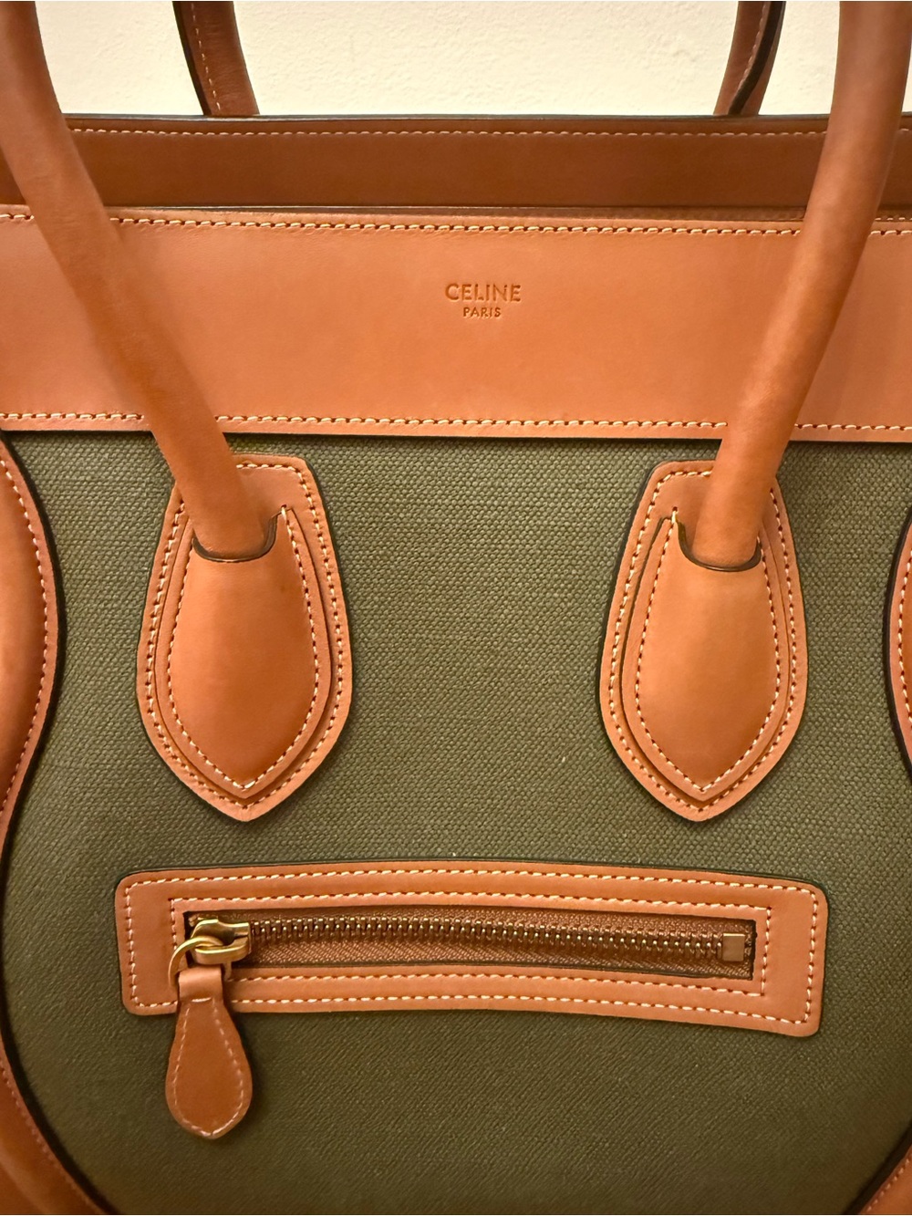 Flash sale before consignment; Celine Canvas and Leather Mini Luggage Tote - Picture 7 of 16